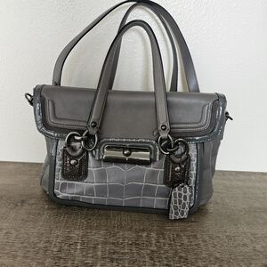 Coach KRISTIN SPECTATOR LEATHER FLAP SATCHEL (COACH F18282)
